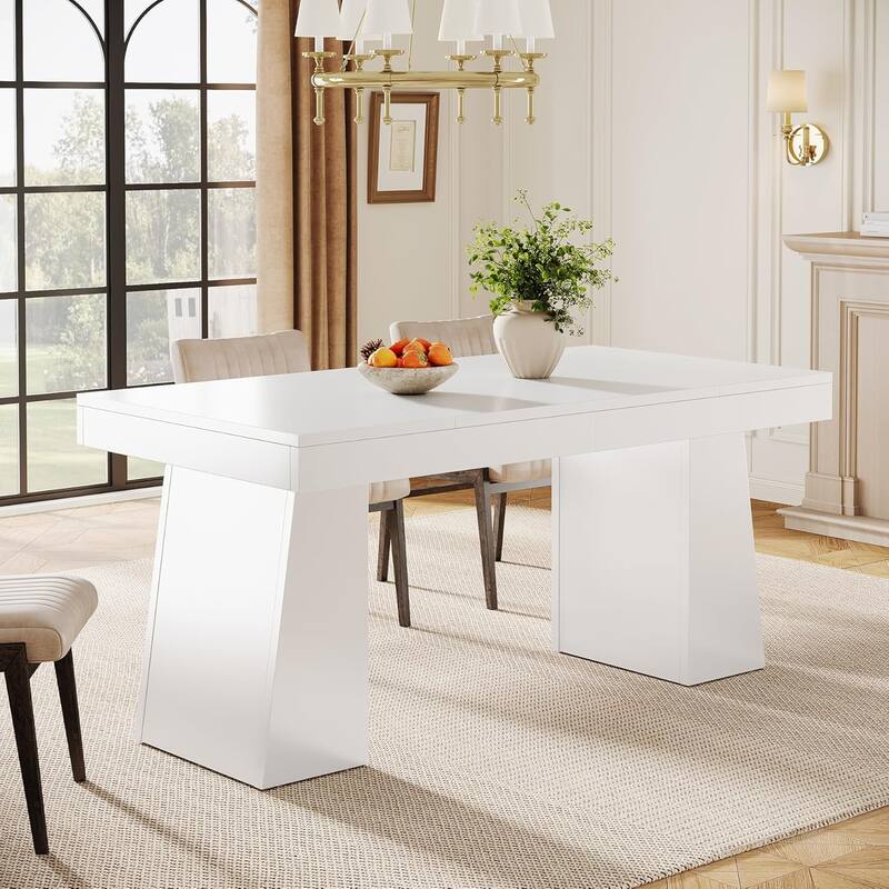 55 Inches Rectangular Dining Room Table, Brown