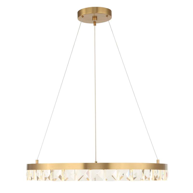 Uttermost Segovia Round Crystal LED Chandelier - 28"W x 28"D x 3.75"H