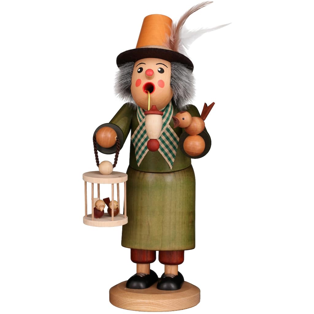 11.25” Christian Ulbricht Bird Trader Christmas Smoker Figurine