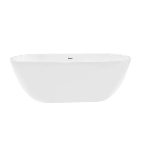 Zamora 65" x 29" Soaking Bathtub in White Finish