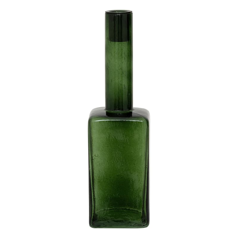 Alba Riffle Candle Holder - 11" - Green