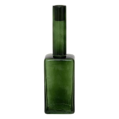 Alba Riffle Candle Holder - 11" - Green