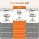 preview thumbnail 15 of 14, Home Office Drafting Chair, Adjustable Height Ergonomic High Stool, Standing Desk with Fixed Arm and Lumbar Support - N/A