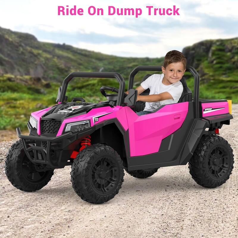 Electric 24V Ride on Dump Truck Toy with Remote for Kids Best Gift