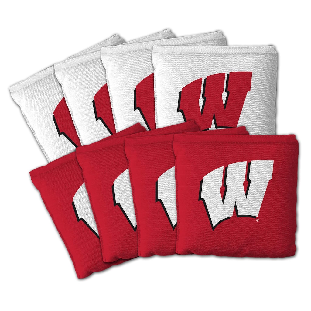 Wisconsin Badgers NCAA Dual Sided Pro Stop & Slide Cornhole Bags