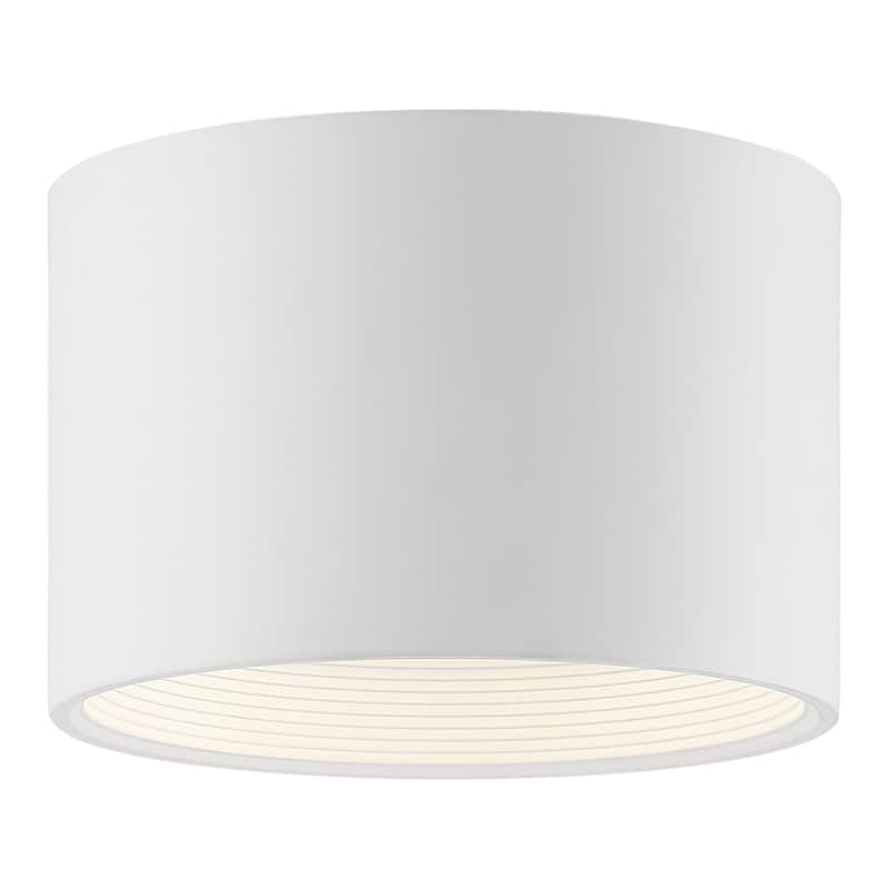 Reel - Flush Mount - Large - White Finish - White Acrylic