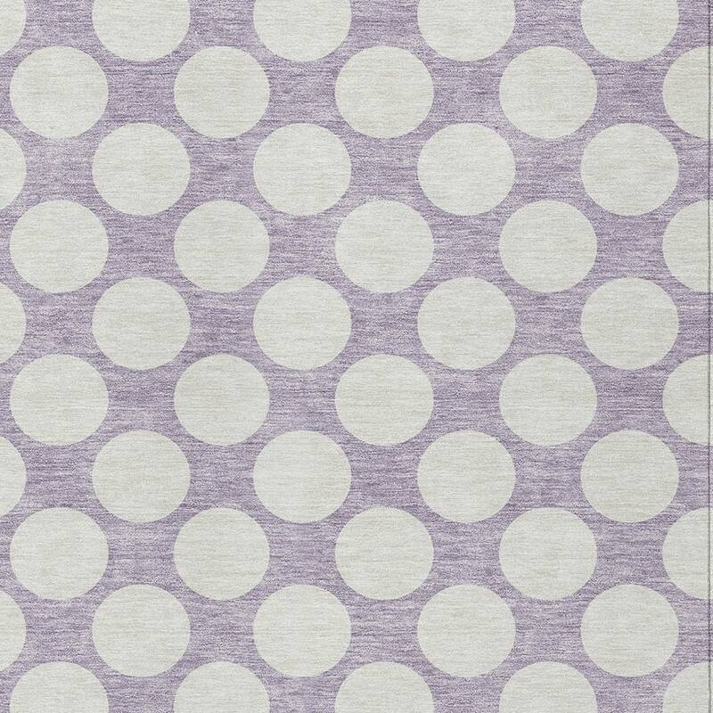 HomeRoots Polka Dot Transitional Rectangle Outdoor Rug