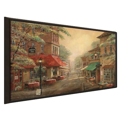 "Charlies Cafe" by Ruane Manning Print on Floating Canvas