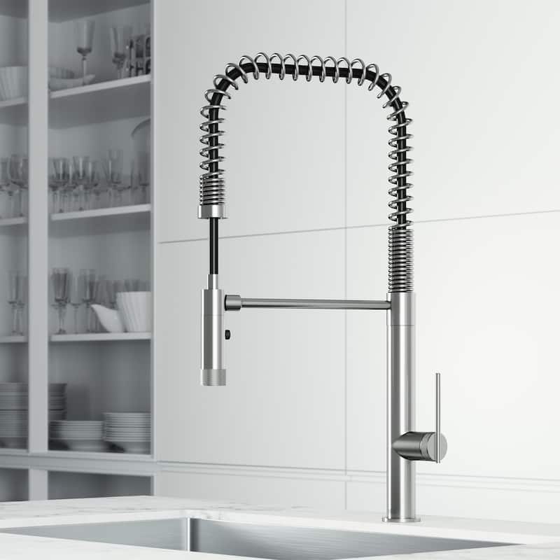 VIGO Sterling 23" H Single Handle Pull-Down Sprayer Kitchen Faucet