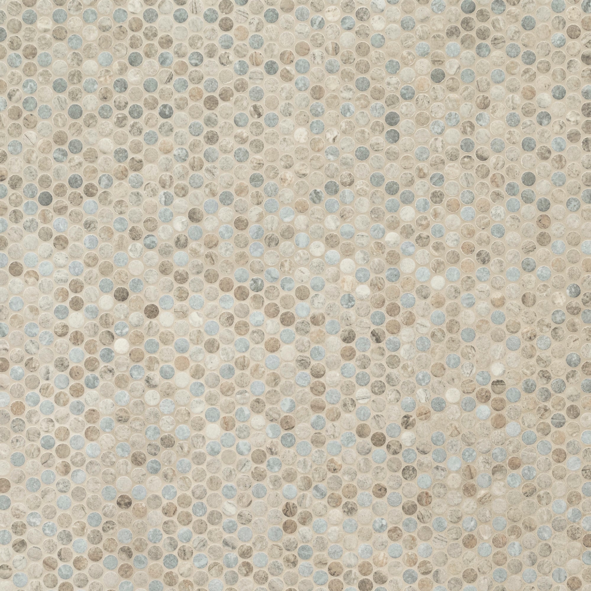Ackland AKM-G-MO12X12PR-CA Montessa - 12" x 12" Glass Penny Floor and - Sora