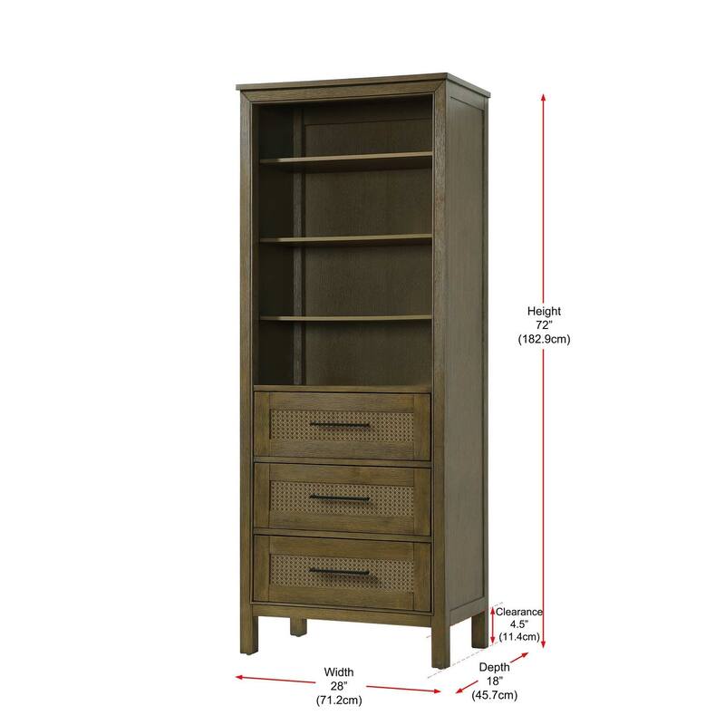 Winslow 16-28 Inch Open Shelving Bath Storage Cabinet
