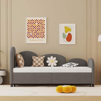 Twin Velvet Daybed With Trundle