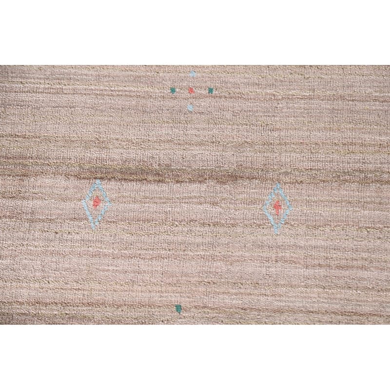 Modern Gabbeh Rug Hand-Knotted Tribal Wool Carpet - 7'11"x 9'7"