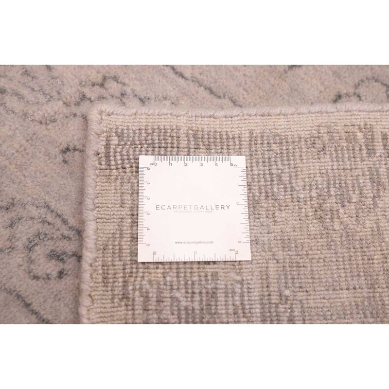 ECARPETGALLERY Hand Loomed Elysian Grey Viscose, Wool Rug - 6'6 x 9'10