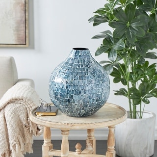 Blue Mother of Pearl Shell Handmade Mosaic Inspired