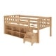 preview thumbnail 17 of 20, Max and Lily Twin Solid Wood Soren Ultra Low Loft Bed with Bookcase