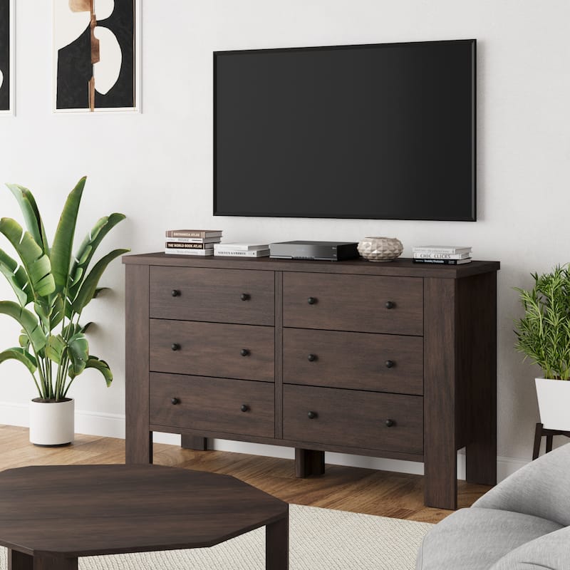6 Drawer Dresser For Bedroom With Modern Style