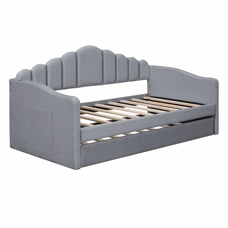 Twin size Upholstered Daybed with Trundle