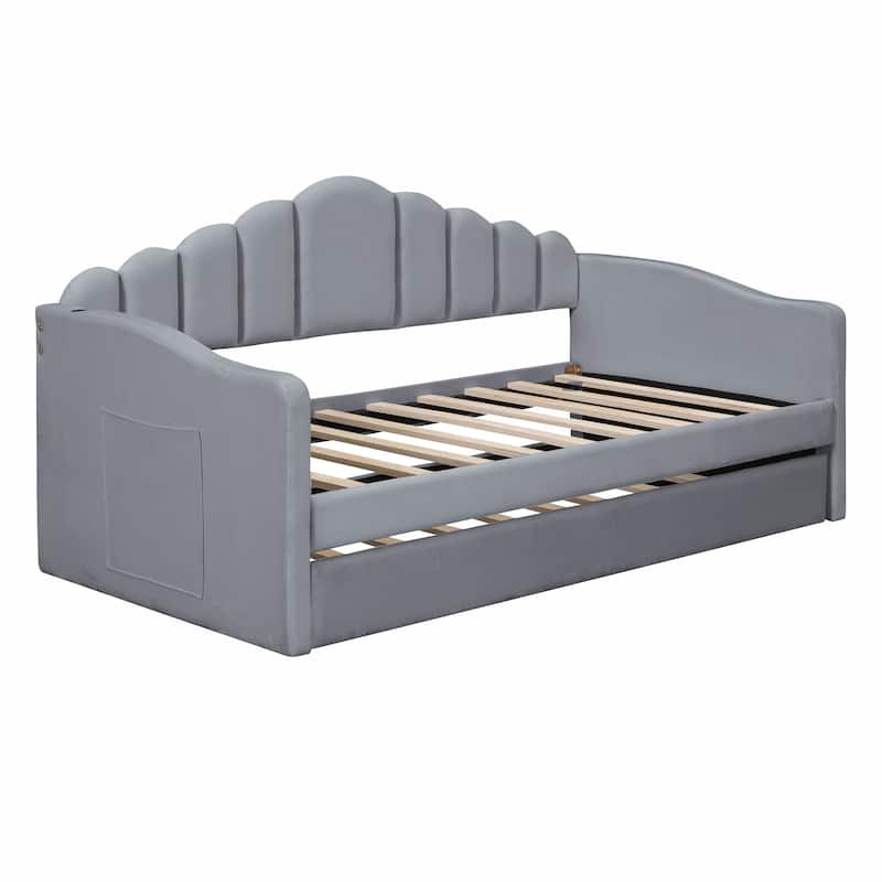Velvet Sofabed with USB Charging Ports