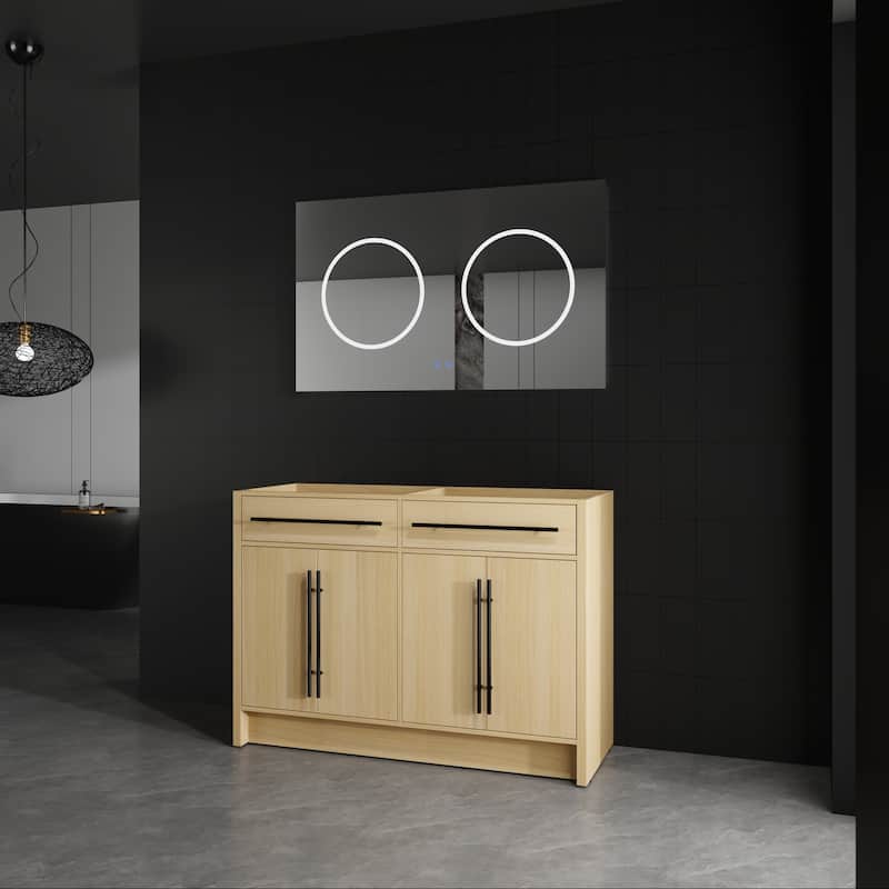 GDFStudio - Ravello Modern Freestanding Bathroom Vanity Cabinet with 4-Soft Closing Doors, Sink NOT INCLUDED - 48"
