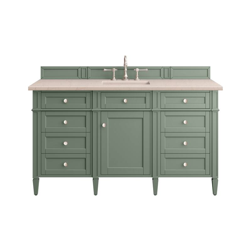 James Martin Vanities Brittany 60" Single Vanity, Smokey Celadon