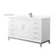 Option White / Carrara Cultured Marble Top / Brushed