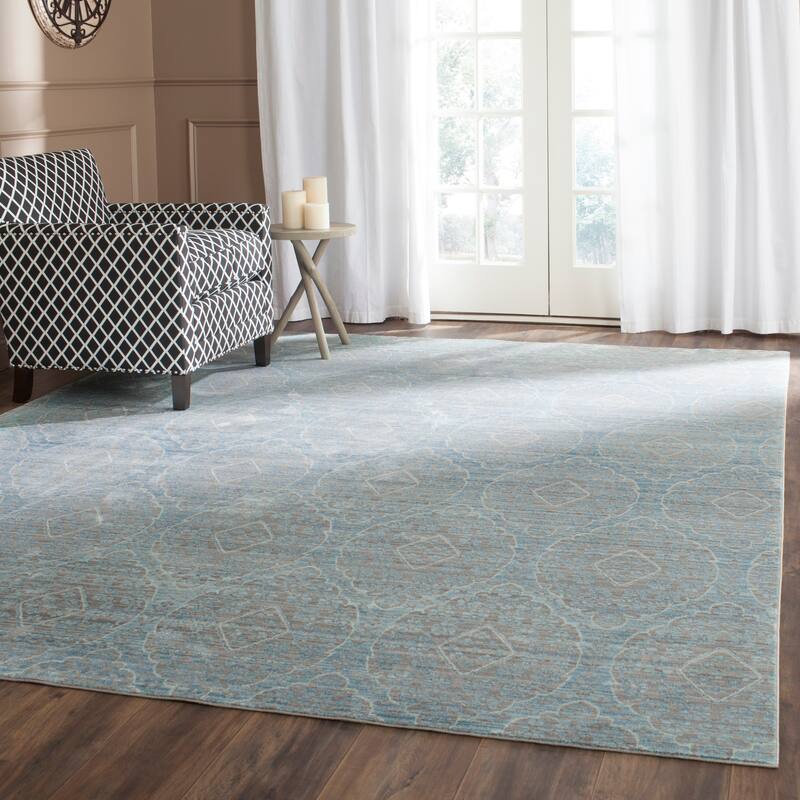 SAFAVIEH Valencia Frasina Distressed Boho Area Rug - 9' x 12' - Mauve/Alpine