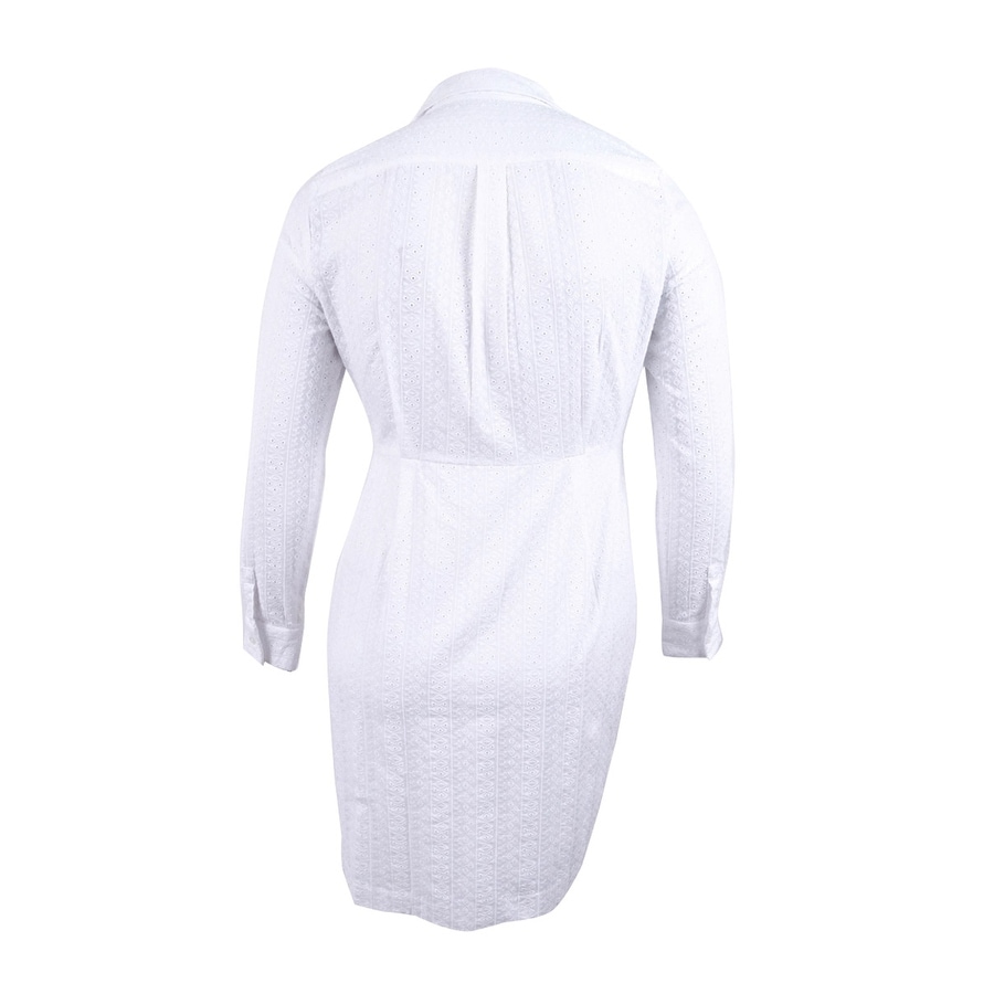 calvin klein tie front shirt dress