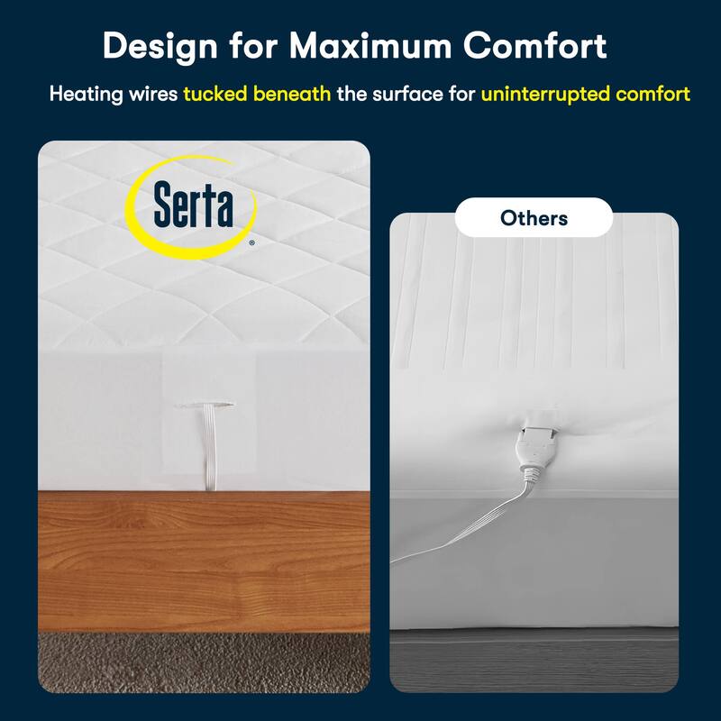 Serta Microfiber Zoned Heated Mattress Pad
