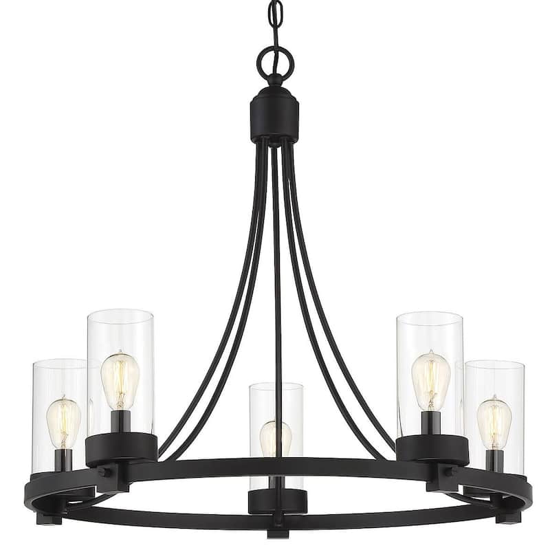 Meridian M10018 5 Light Chandelier - Matte Black