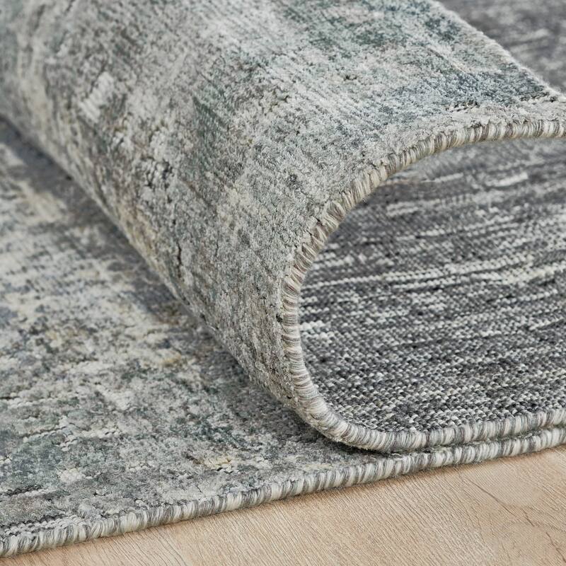 Urban Distress Abstract Grey Handmade Area Rug