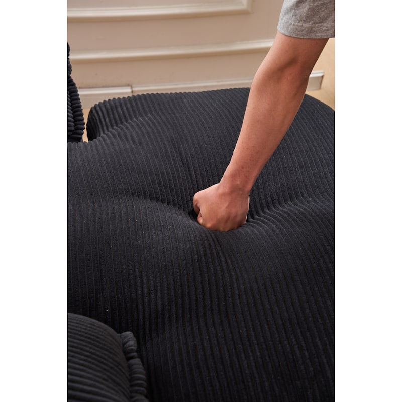 Rossetta Modern Minimalist Refined Style Multi-Functional Recliner Lounge Corduroy Comfort Sofa with Armrests, Easy Assembly