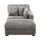 preview thumbnail 69 of 174, 41" W Plush Corduroy Chaise Lounge with Pillows