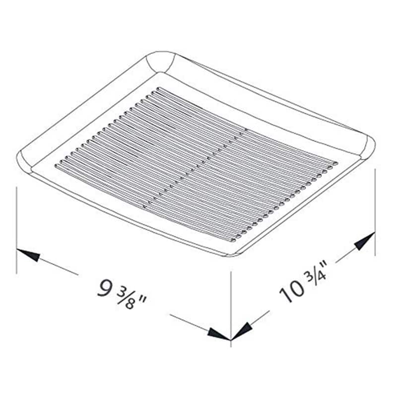 Delta Breez Slim Ventilation Exhaust Bathroom Fan 70 CFM with Dual Speed, White - 4.77