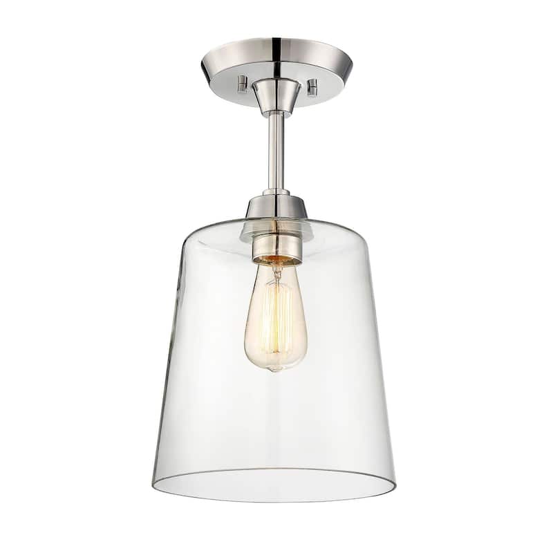 Bellevue Single Light 10" Wide Semi-Flush Ceiling Fixture