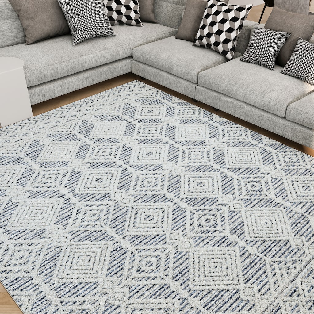 Monique Moroccan Diamond Indoor Area Rug