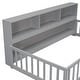 preview thumbnail 31 of 66, Wooden bed floor bed with bedside bookcase and shelves