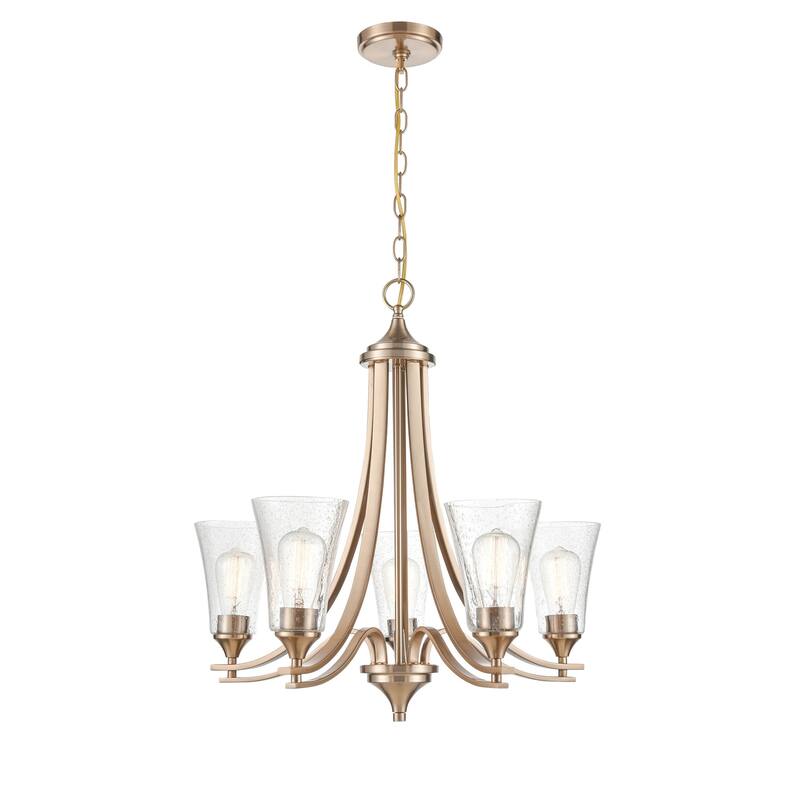 Millennium Lighting Natalie 5 Light Chandelier Ceiling Light in Multiple Finishes - Modern Gold