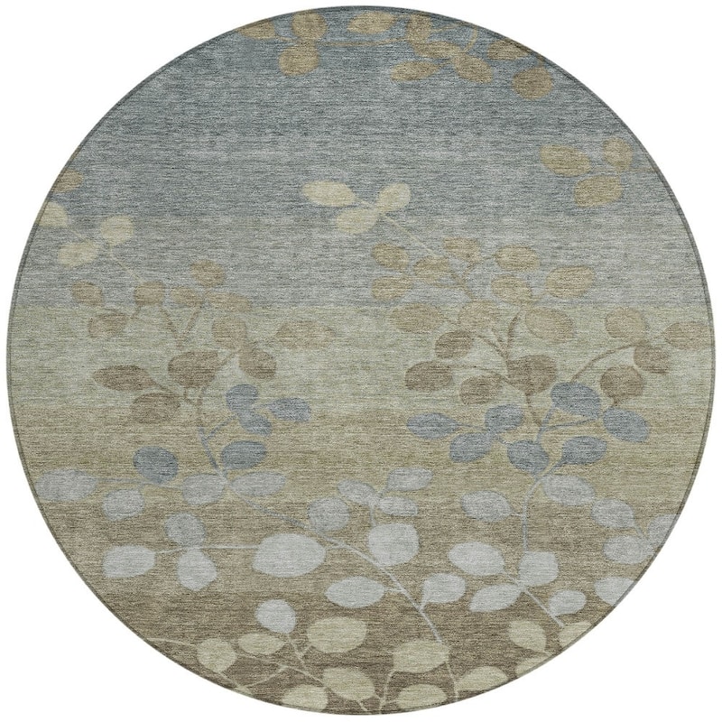 HomeRoots Floral Transitional Rectangle Outdoor Rug