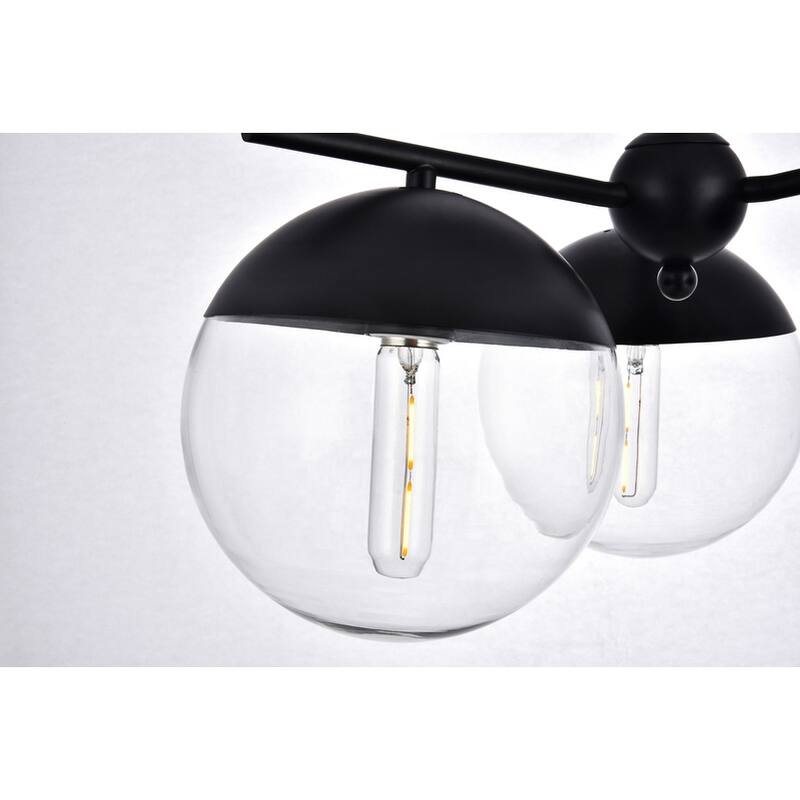 Clear Glass/ Metal 3-Light 21 inch Pendant
