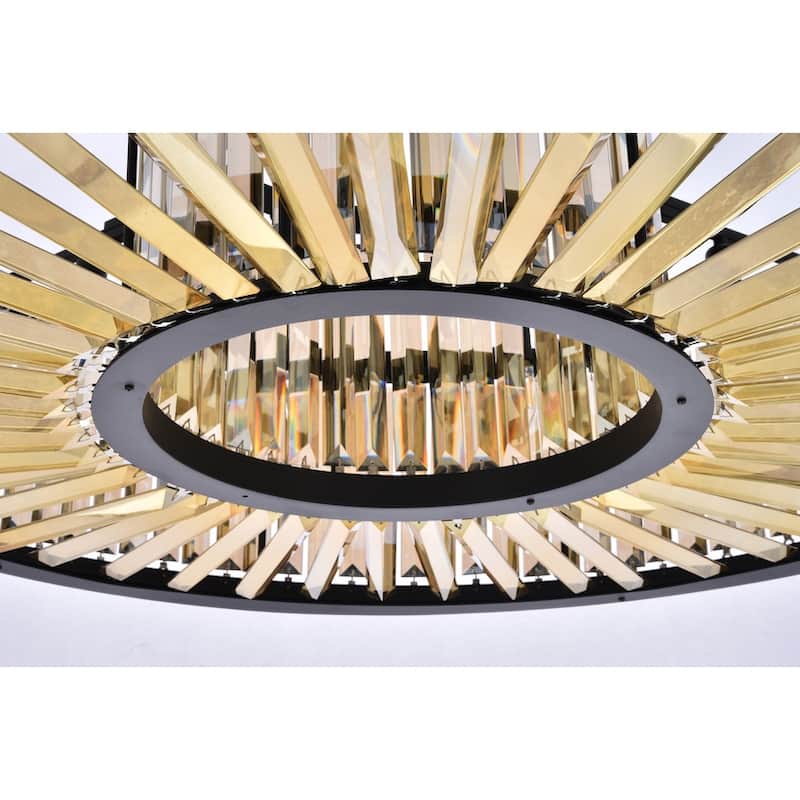 Royce Edge 10-Light Matte Black Chandelier