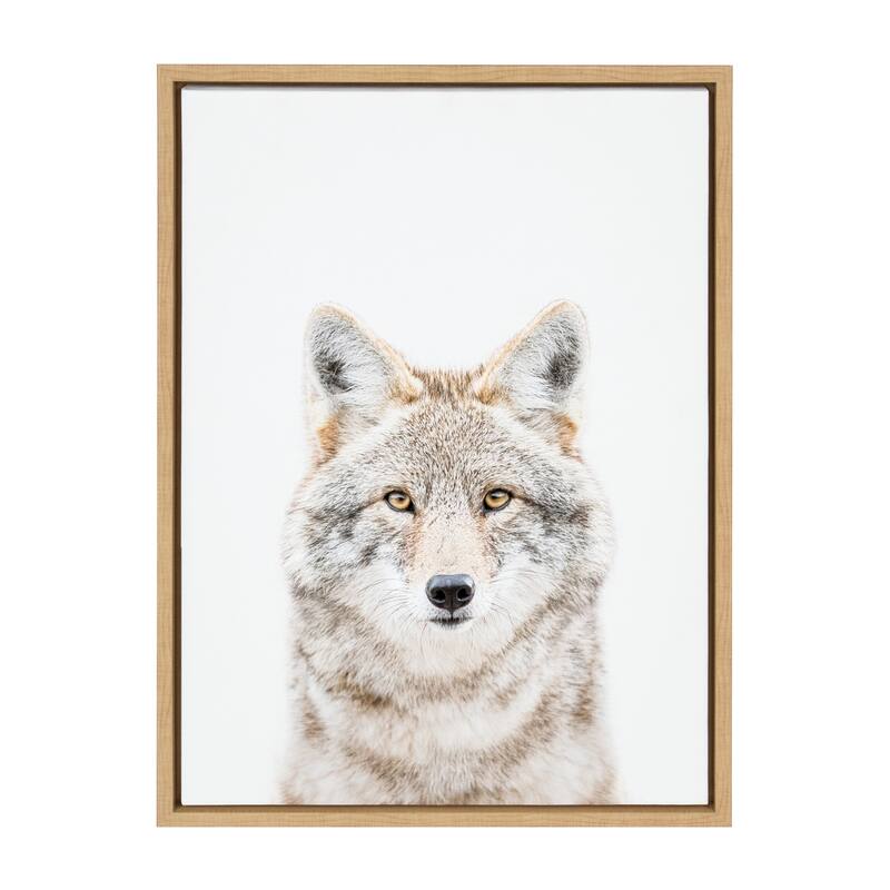 Kate and Laurel Sylvie Wolf Portrait Framed Canvas by Amy Peterson Art Studio