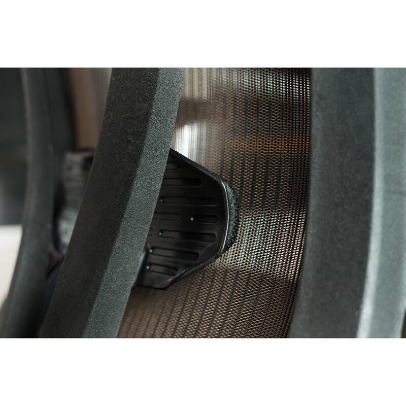 ErgoMax Office Fully Meshed Ergonomic Height Adjustable Brown Office Chair w/Armrests & Headrest, 52 Inch Max Height