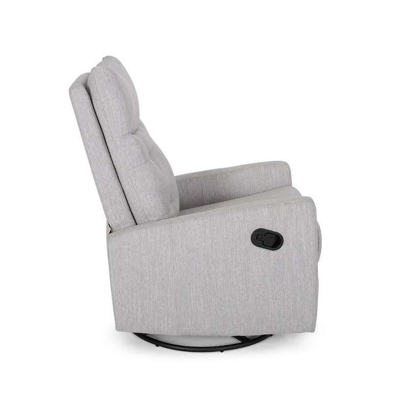 Modern Fabric Glider Swivel Recliner Chair by Christopher Knight Home