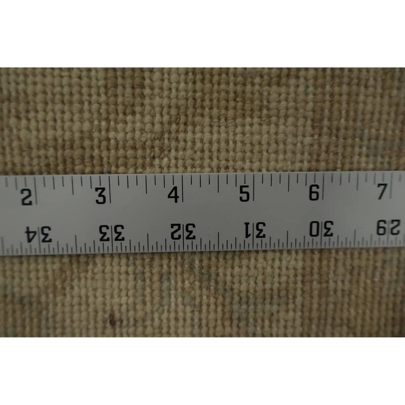 Hand Knotted Oriental 100% Wool Carpet Transitional All-Over Beige & Ivories Oushak Area Rug - 6' 8'' X 4' 11''