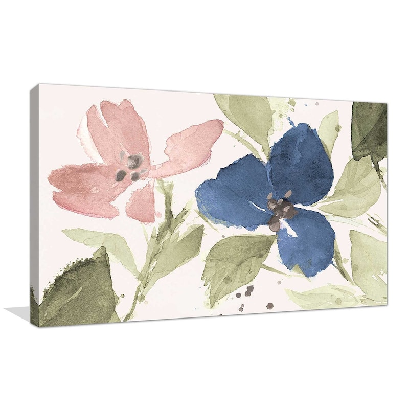 "Watercolor Blooms I" Print on Canvas
