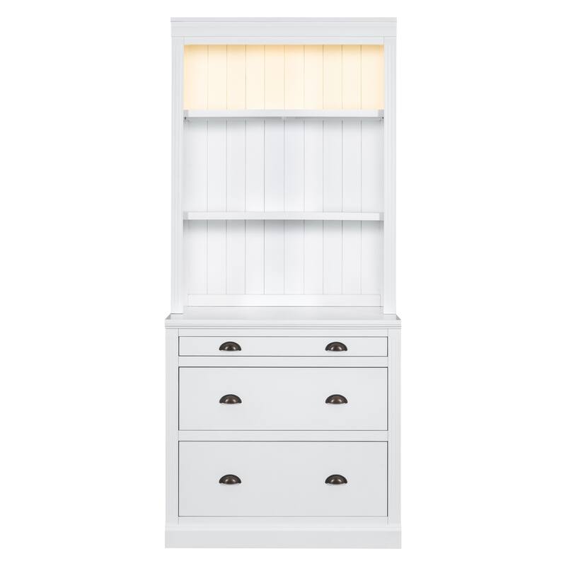 Modern Bookcase Suite with LED Lighting