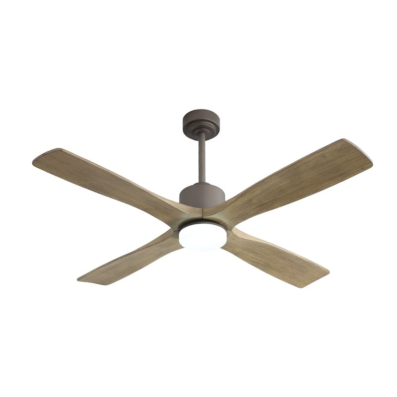 MLiAN 54 inch Solid Wood Indoor Ceiling Fan with Light Kit and Remote - 54 inch