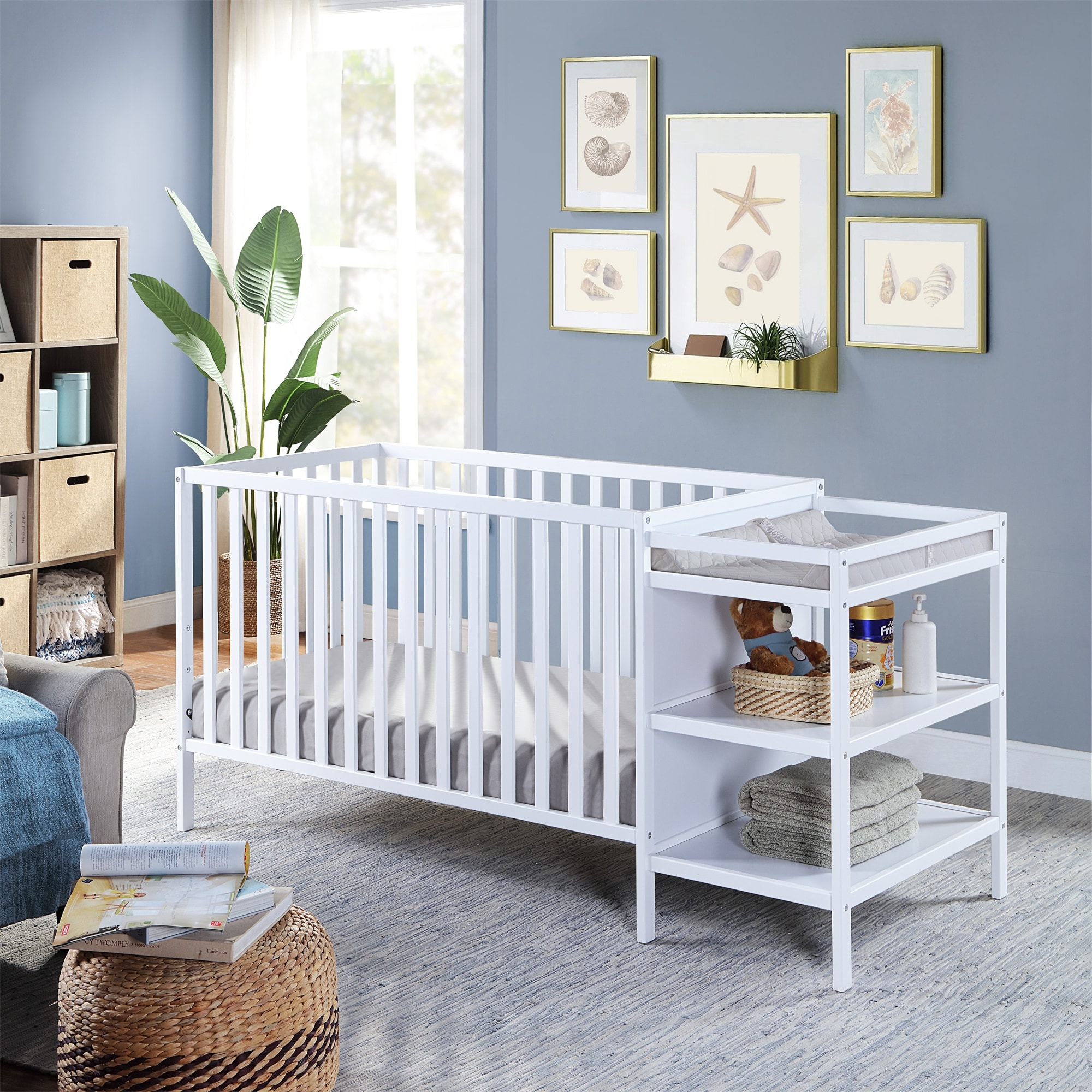 Convertible crib and changer combo shop