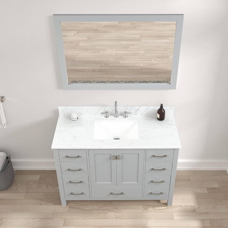 Blossom Geneva 48" Solid Wood Bathroom Vanity with Marble Top